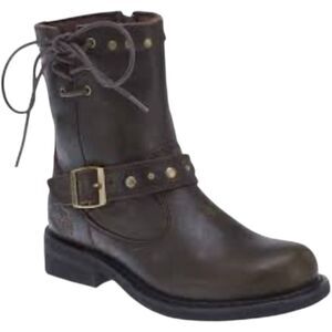 Harley-Davidson Women's Relaina Brown Leather Biker Boots Size 7